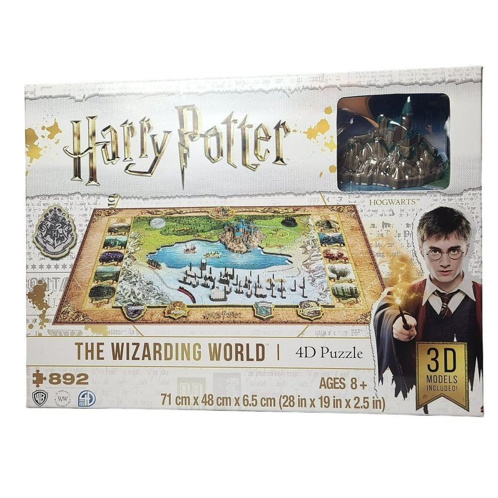 Harry Potter the Wizarding World 4D Puzzle SEALED 892pcs w/ 3D Models Included - Picture 1 of 6